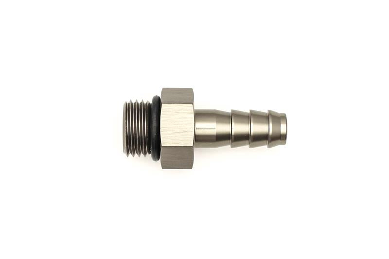 DeatschWerks 6AN ORB Male To 5/16in. Male Triple Barb Fitting (Incl. O-Ring)
