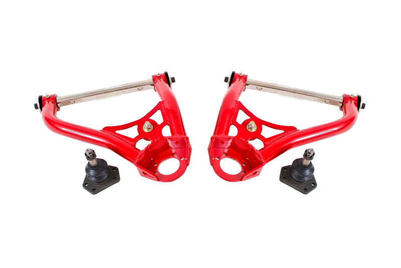 BMR 67-69 1st Gen F-Body Pro-Touring Upper A-Arms with Tall Ball Joint (Delrin) - Red