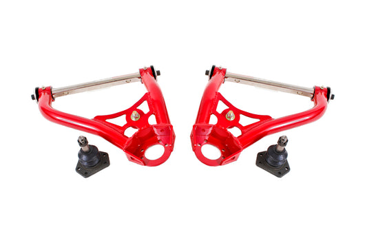 BMR 1967-1969 1st Gen F-Body Pro-Touring Upper A-Arms with Tall Ball Joint (Delrin) - Red