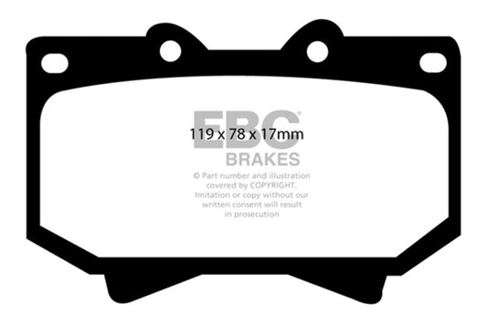 EBC 1998-2007 Lexus LX470 4.7 Greenstuff Front Brake Pads DP61319