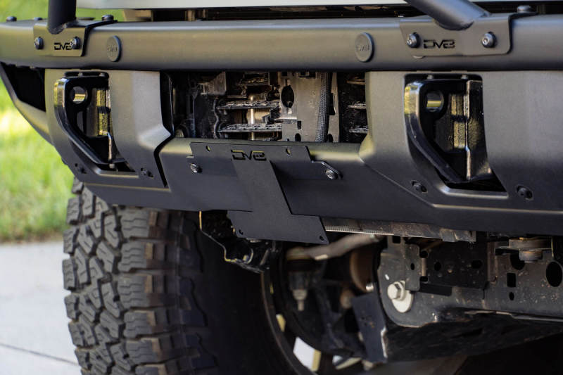 DV8 Offroad 21-22 Ford Bronco Factory Front Bumper Licence Relocation Bracket - Front - #LPBR-01
