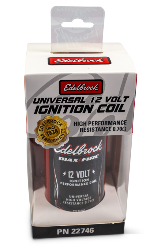 Edelbrock 22746 Ignition Coil - Electric Oil Filled - .70 PR Red with Black Top