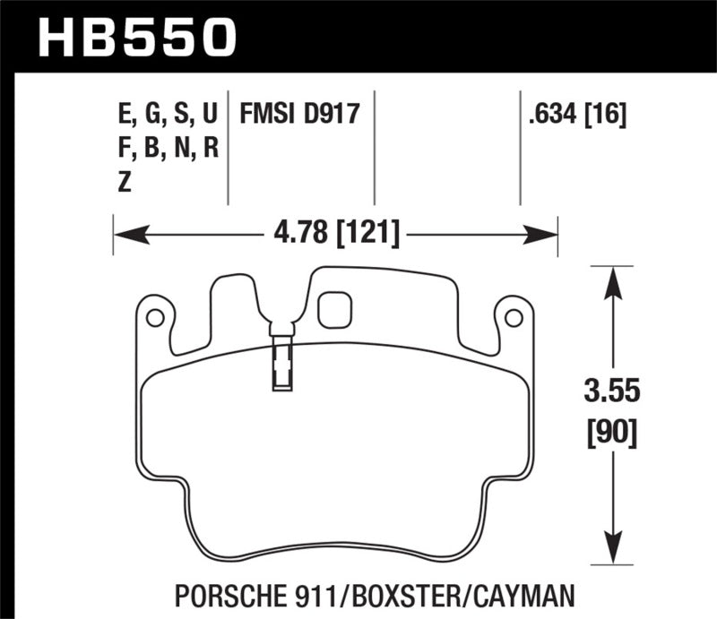 Hawk Performance HB550B.634 HPS 5.0 Street Brake Pads
