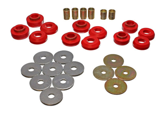 Energy Suspension for 1975-1979 Chevrolet Nova / Chevy II Red Body Mount Set 3.4129R
