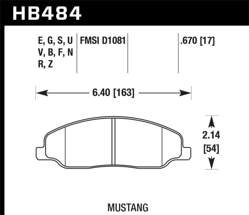 Hawk Performance HB484D.670 ER-1 Motorsport Brake Pads