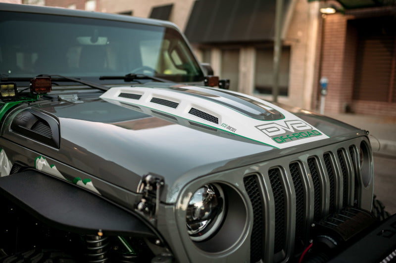DV8 Offroad 18+ Jeep JL Heat Dispersion Hood - Primer Black - #HDMBJL-01