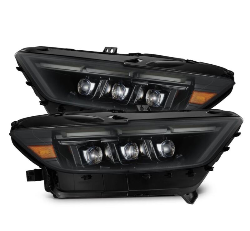 AlphaRex 880261 15-17 Ford Mustang NOVA LED Projector Headlights Alpha Black with Activation Light/Sequential Signal/Switch DRL
