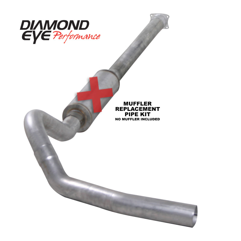 Diamond Eye K4110A-RP 4in Cat-Back Exhaust Muffler Replacement Pipe - 2001-2005 Chevrolet Silverado 2500 HD/3500; 2001-2005 GMC Sierra 2500 HD/3500 | Aluminized