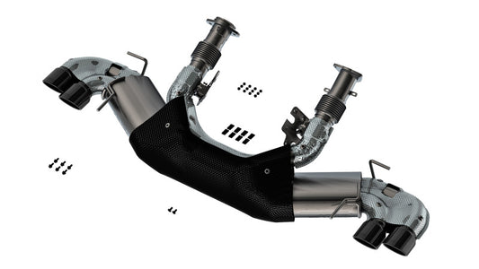 Borla 140841BC 20-23 Chevy Corvette 6.2L V8 AT w/o NPP 3in ATAK Catback Exhaust - Black Chrome Tips - #140841BC