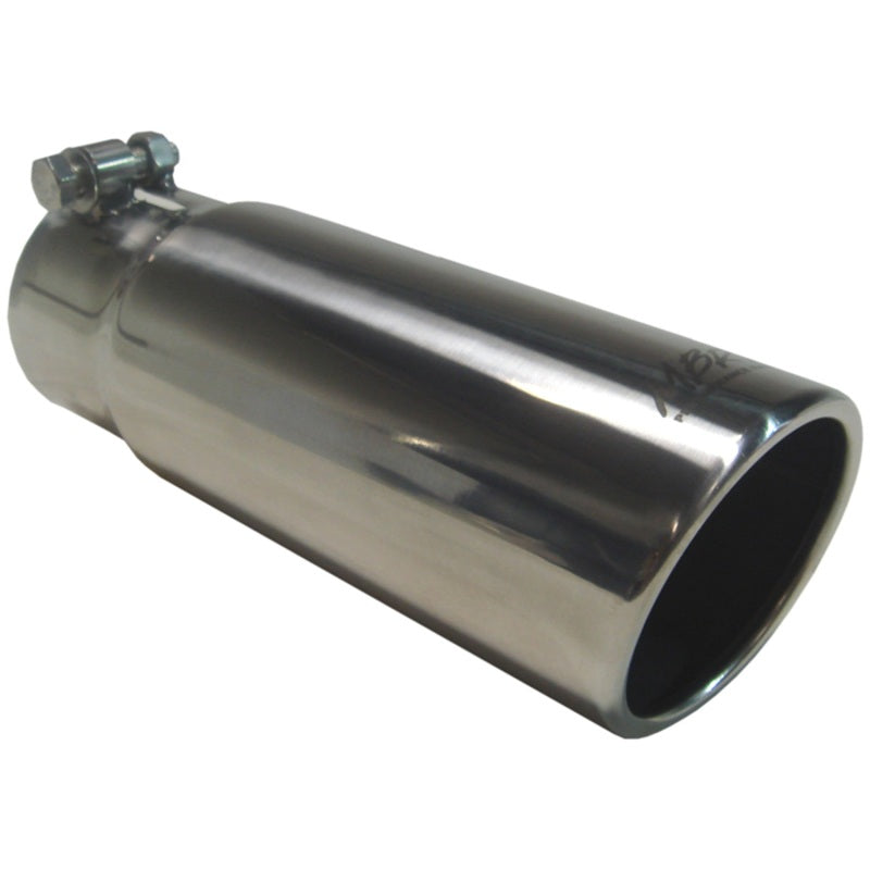 MBRP T5115 Exhaust Tip - 3.5" OD Angled Rolled End 3" inlet 10" length | T304 Stainless