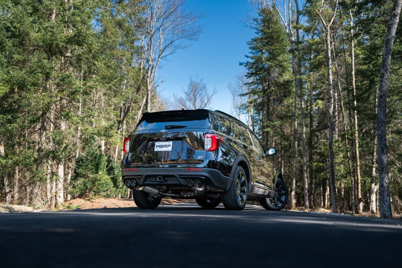 MBRP S52053CF 20-21 Ford Explorer ST 3.0L Ecoboost SS 2.5in Dual Rear Exit w/ Carbon Fiber Quad Tips - T304 - #S52053CF