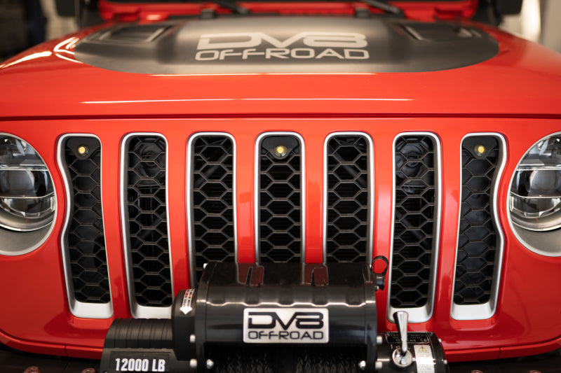 DV8 Offroad 2018+ Jeep JL Grill Amber Marker Lights - #GRJL-02