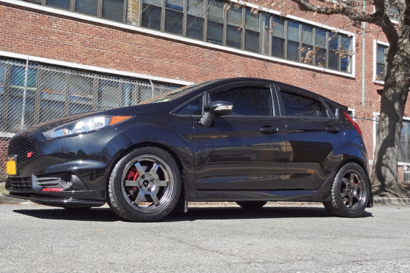 Rally Armor UR Mud Flaps - 2014-2019 Ford Fiesta - Black/Red Logo - #MF29-UR-BLK/RD