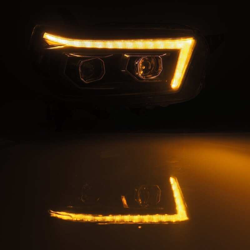 AlphaRex 880757 10-13 Toyota 4Runner LUXX LED Projector Headlights Plank Style Black with Sequential Signal/DRL