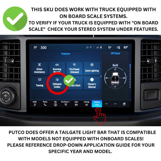 Putco for 2021-2023 Ford F-150 (Only with OE LED Taillights & OBS) 60in Blade Tailgate Light Bar Red/Amber/White