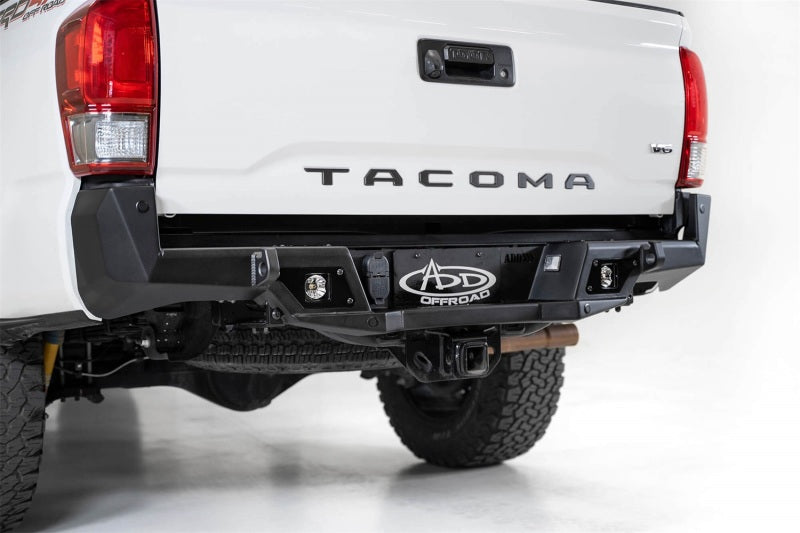 Addictive Desert Designs for 16-19 Toyota Tacoma Stealth Fighter Rear Bumper w/ Backup Sensor Cutouts