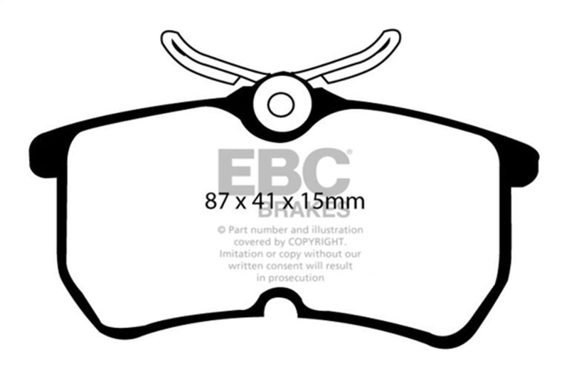 EBC 2006-2013 Audi A3 2.0T (Girling Rear Caliper) Bluestuff Front Brake Pads DP51517NDX