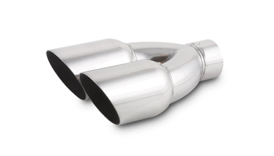 Vibrant Dual 3.5in Round SS Exhaust Tip (Single Wall Angle Cut)
