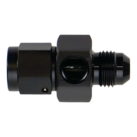 DeatschWerks 6AN Male Flare to Female Flare Swivel with 1/8th NPT