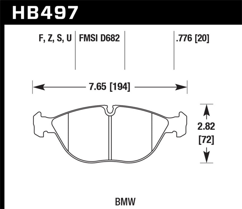 Hawk Performance HB497B.776 HPS 5.0 Street Brake Pads