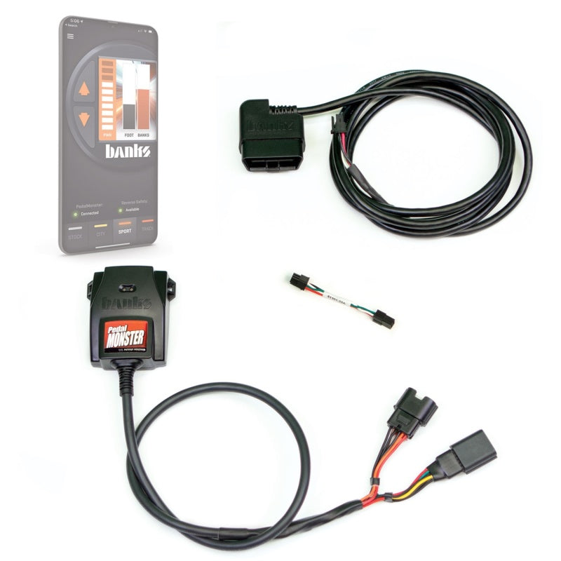 Banks Power Pedal Monster® Kit, Molex MX64, 6 Way, Stand Alone, For Use With Phone