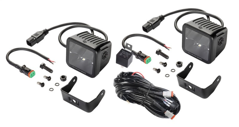 HELLA 358176821 Black Magic 3.2in LED Cube Kit - Spot Beam
