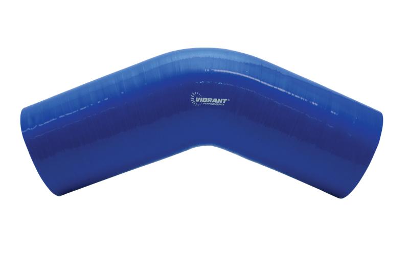 Vibrant 4 Ply Reinforced Silicone Elbow Connector - 1.25in ID x 8in Leg 45 Deg