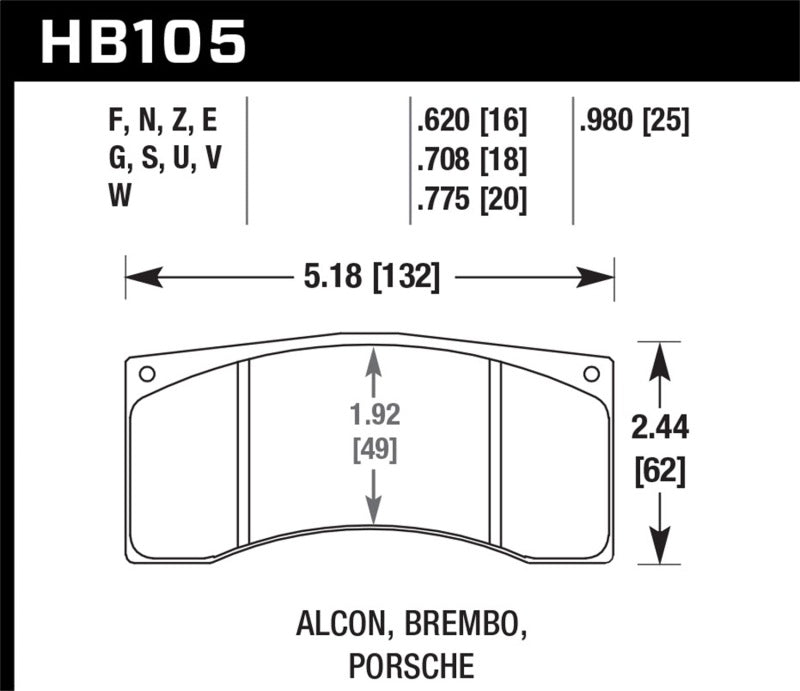 Hawk Performance HB105D.980 ER-1 Motorsport Brake Pads