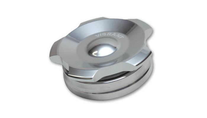 Vibrant 2.75in OD Aluminum Weld Bungs w/Polished Aluminum Threaded Cap