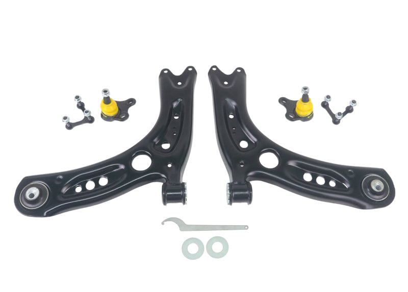 Whiteline KTA386 Front Lower Control Arm Assembly for 2015-2027 Volkswagen GTI, 2015-2027 Volkswagen Golf R, 2015-2020 Audi A3 and More