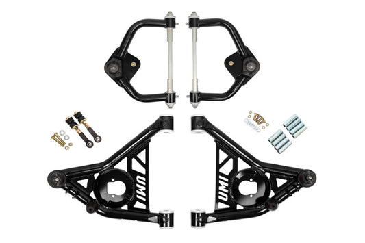 UMI Performance 265253-1-B Front A-Arm Kit Delrin Tall Ball Joints Black