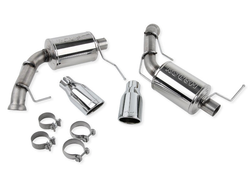 Roush V8 Enhanced Dual Axle-Back for 2011-2014 Ford Mustang Round Tips 421127