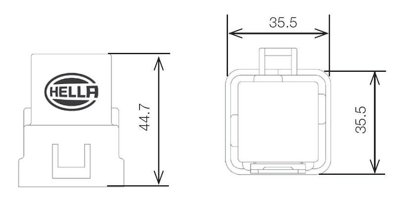 HELLA 007794327 Relay 12V 20/40A SPDT with Resistor Weatherproof