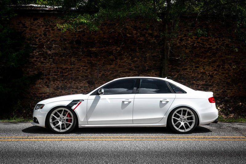 APR Sideburn Stickers - Black APR/Silver Stripe (Pair)