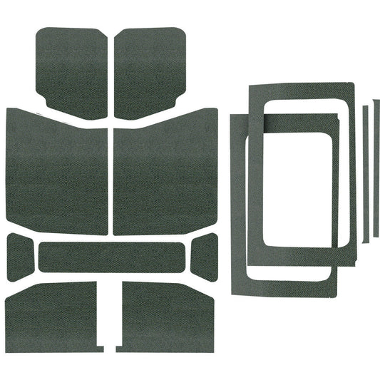 DEI for 2018-2023 Jeep Wrangler JL 4-Door Boom Mat Complete Headliner Kit - 13 Piece - Gray