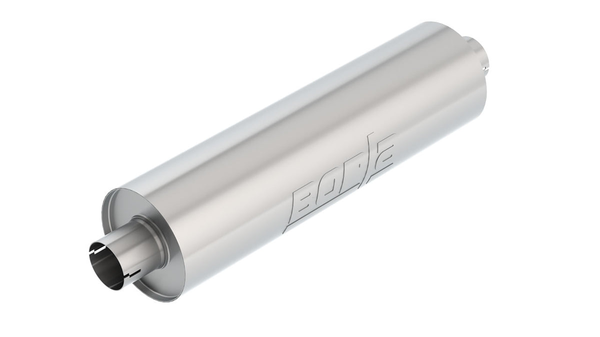 Borla 400130 Heavy Duty Truck Specialty Muffler 2.75 in Center / Center Notched (24 x 6.75 in Round)
