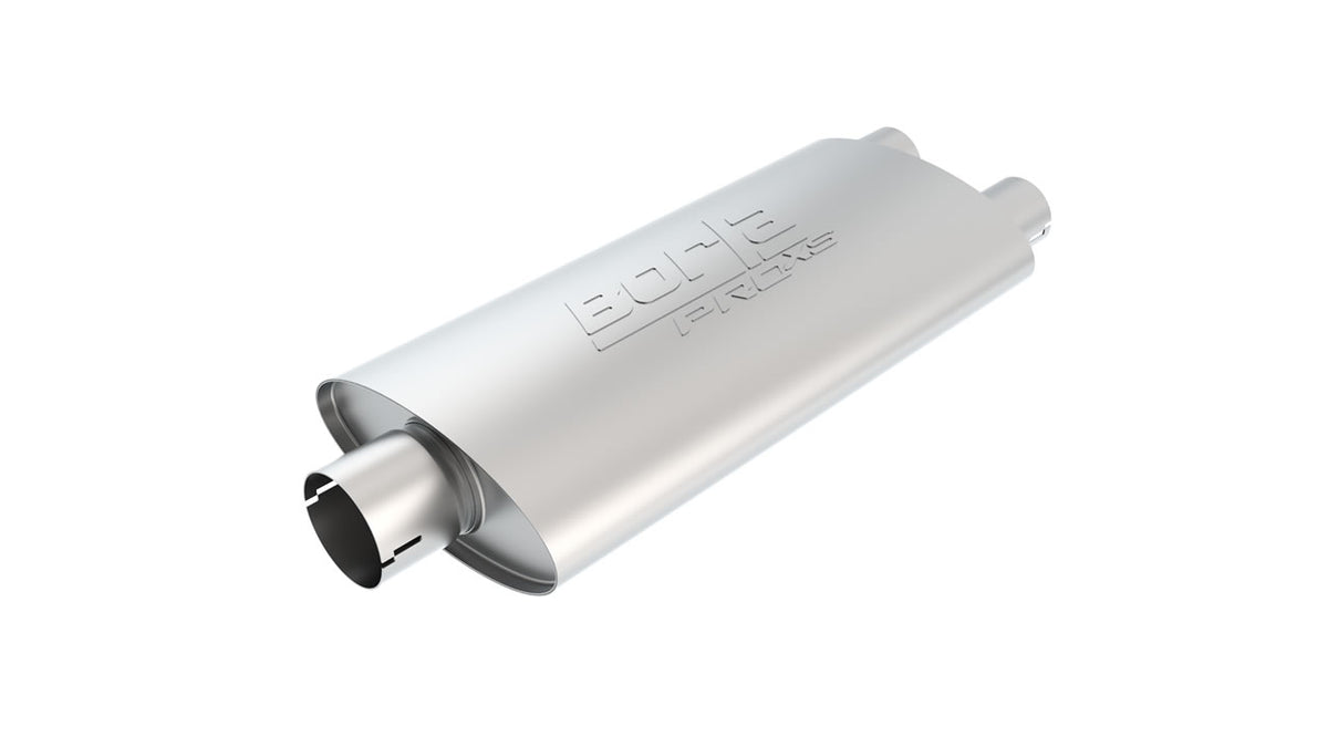 Borla 400486 ProXS Muffler 3 in Center Inlet / 2.25 in Dual Outlet Notched (19 x 4 x 9.5 in Oval)