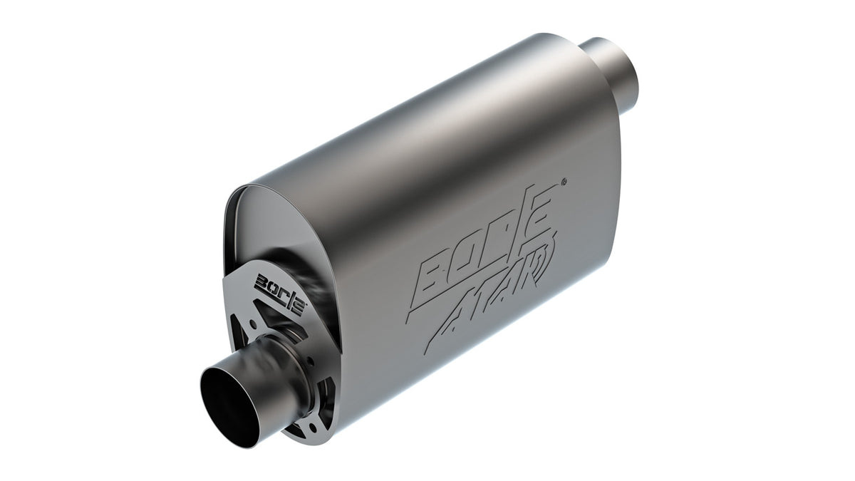 Borla 400960 CrateMuffler ATAK Oval Muffler 3 in Offset / Offset (14 x 4.35 x 9.10 in) for LS3