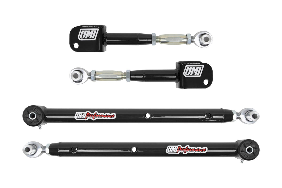 UMI Performance 401419-B Adjustable Upper and Lower Control Arm Kit Black