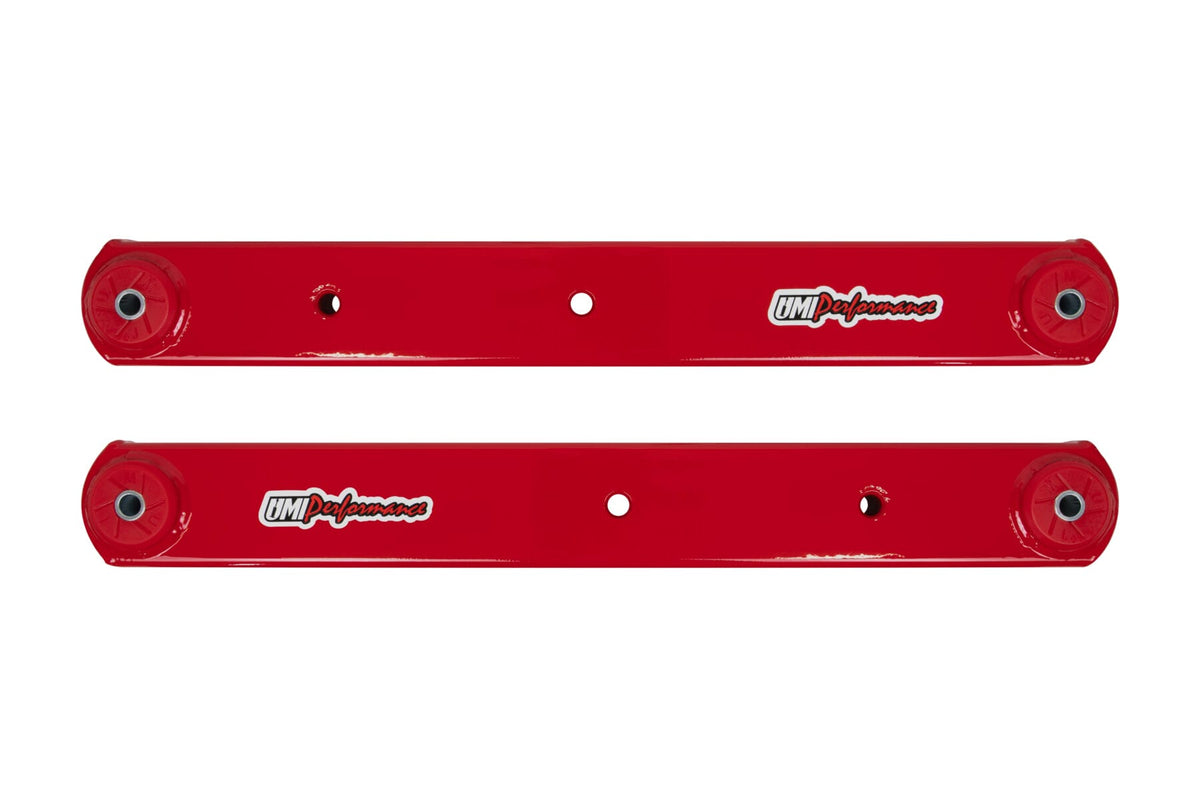 UMI Performance 4021-R Rear Lower Control Arms Fully Boxed Premium Red