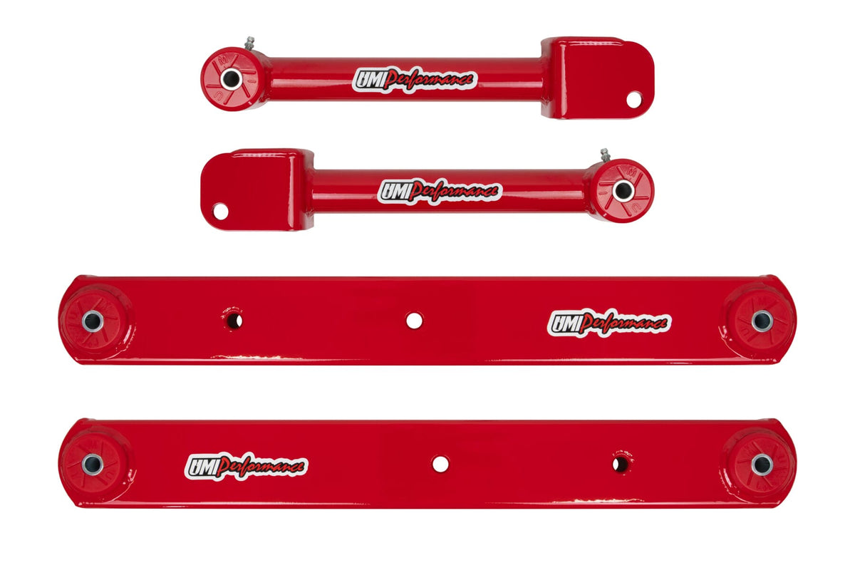 UMI Performance 402118-R Rear Control Arms Boxed Lowers Red for 1964-1967 A-Body