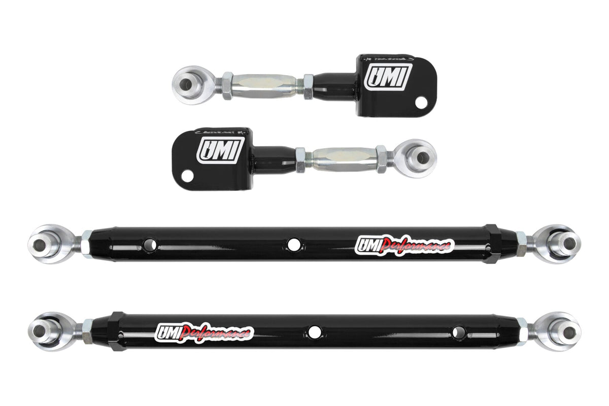 UMI Performance 402717-B Double Adjustable Upper/Lower Rear Control Arms Black