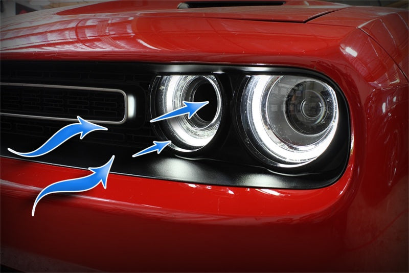 aFe Dynamic Air Scoop 2015 Dodge Challenger V6-3.6 / V8-5.7/6.4L HEMI - BLK - #54-72203-S