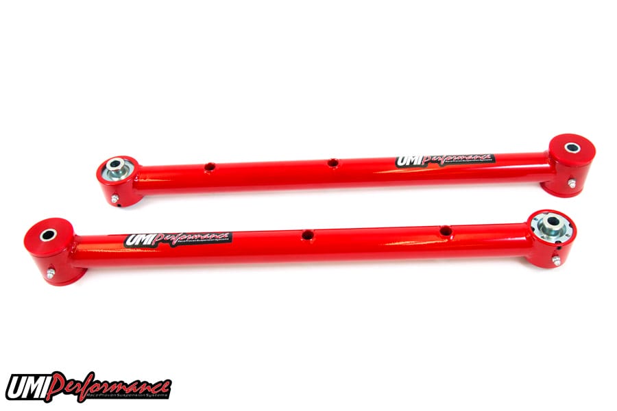 UMI Performance 4038-R Lower Control Arms Polyurethane/Roto-Joint Red