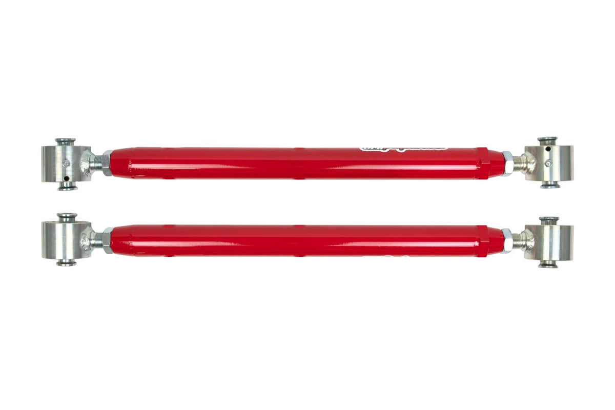 UMI Performance 4043-R Double Adjustable Lower Control Arms with Roto-Joints Red