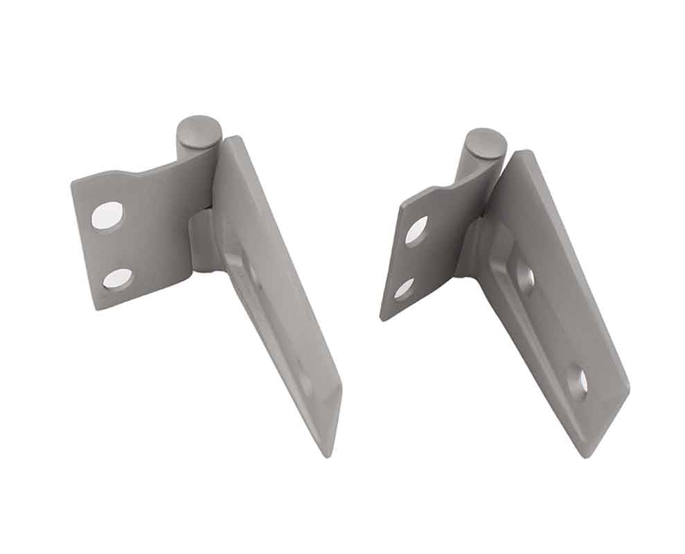 Kentrol 40572 Hood Hinge Pair for 2007-2018 Jeep Wrangler JK - Bare Grey