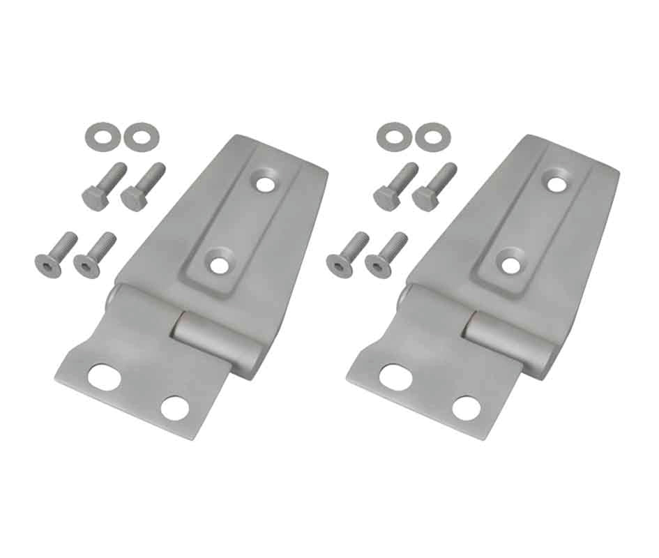 Kentrol 40572 Hood Hinge Pair for 2007-2018 Jeep Wrangler JK - Bare Grey