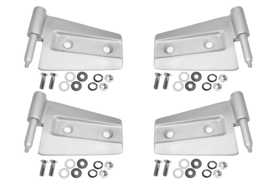 Kentrol 40575 Door Hinge Set 4 Piece for 2007-2018 Jeep Wrangler JK 2-Door - Bare Grey
