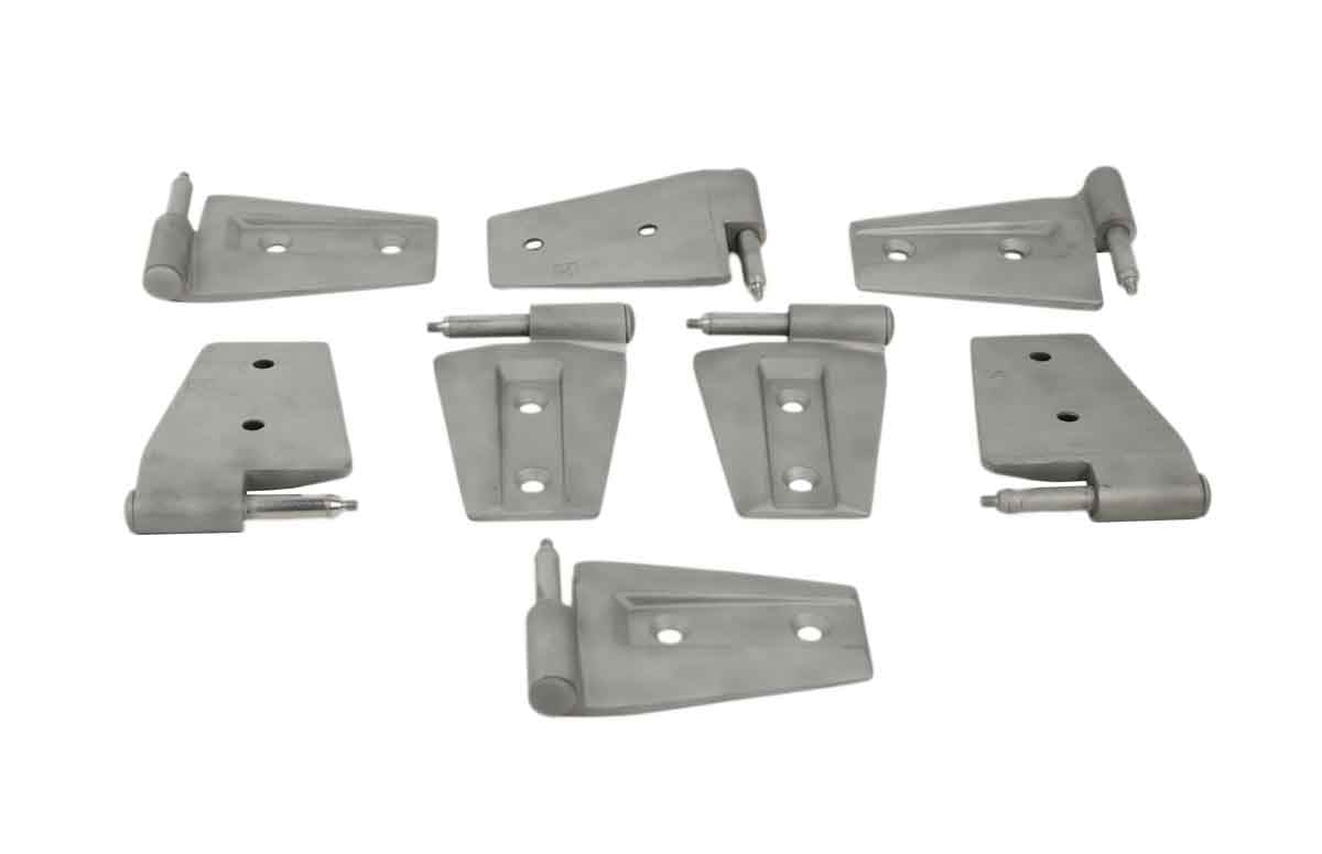 Kentrol 40576 Door Hinge Set 8 Piece for 2007-2018 Jeep Wrangler JKU 4-Door - Bare Grey