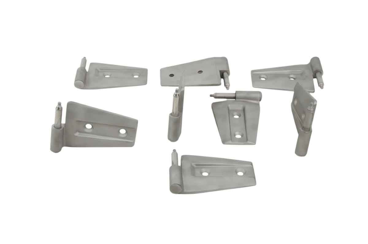 Kentrol 40576 Door Hinge Set 8 Piece for 2007-2018 Jeep Wrangler JKU 4-Door - Bare Grey